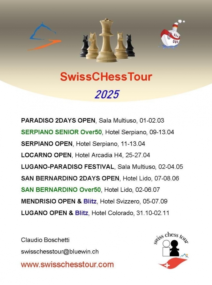 SwissCHessTour Events in Ticino nel 2025 - Swiss CHess Academy